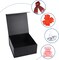 4-Pack Black Magnetic Gift Boxes with Lids (8 × 8 × 4 in) – Glossy Square Collapsible Gift Boxes for Birthdays, Weddings, Mother’s Day & Bridesmaid/Groomsman Proposals (Black 4pcs/8x8x4)
